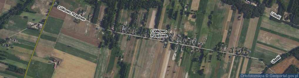 Zdjęcie satelitarne Ciółkowo Rządowe ul.